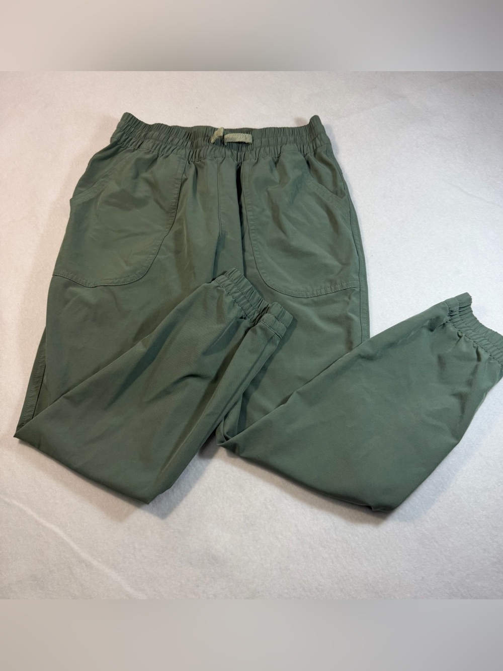 Patagonia Girls Medium Green Pull On Hiking Jogger Pants
